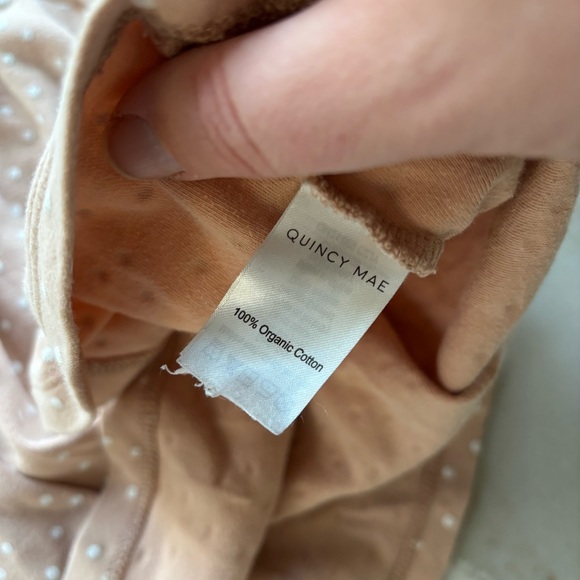 Quincy Mae Light Pink Polka Dot Dress - Picture 4 of 5